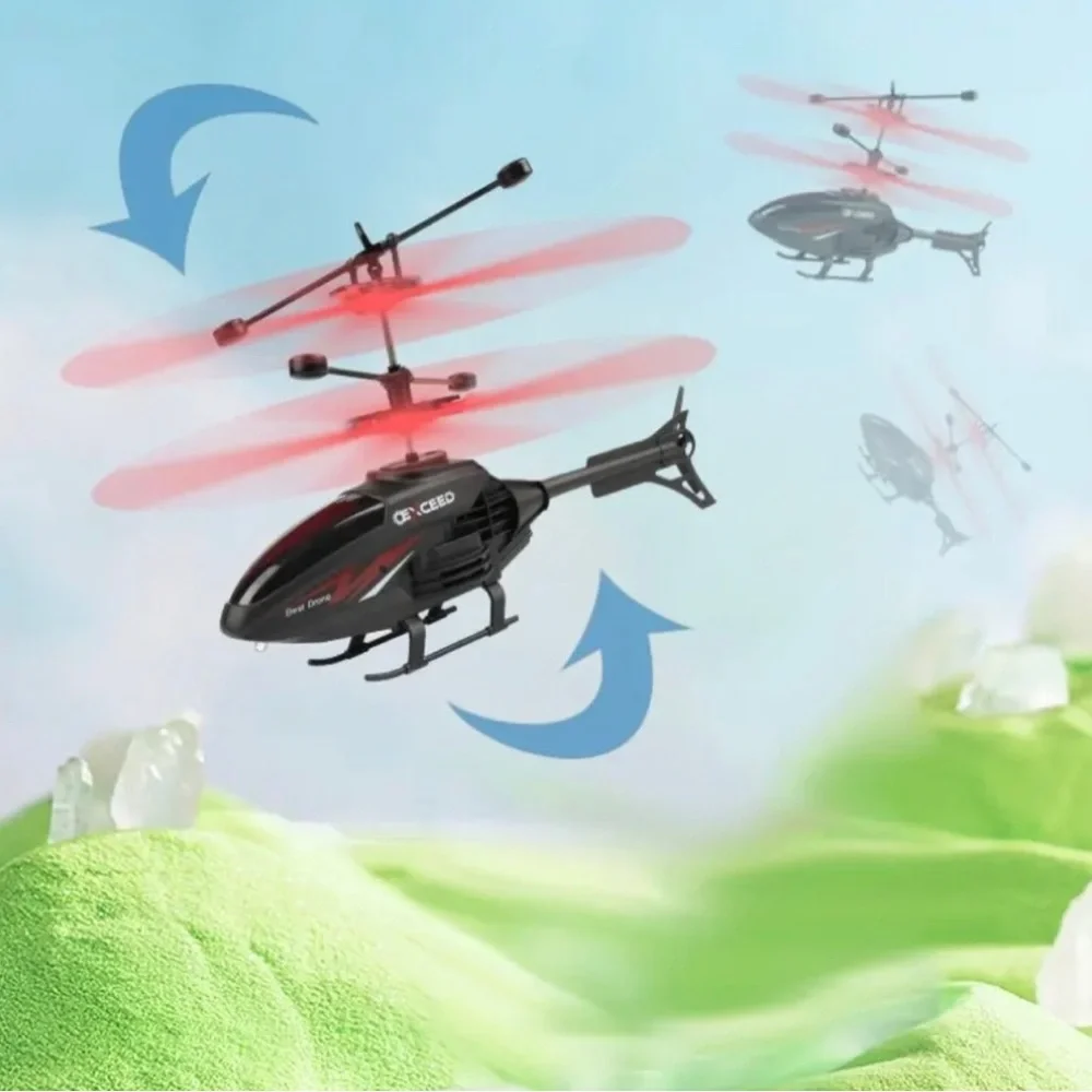 Remote Control Suspension Helicopter Drop Resistant Induction Aircraft 2 Channel